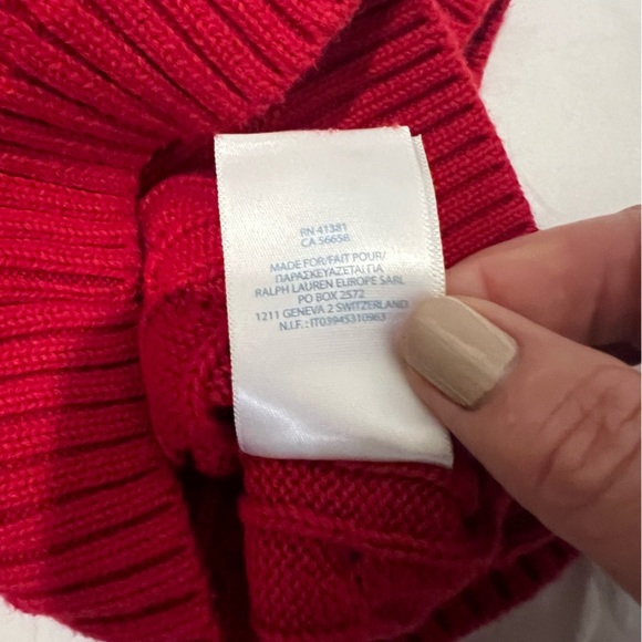 Ralph Lauren Red Cable Knit Sweater Vest Ralph Lauren Christmas size 9 months - Picture 6 of 7